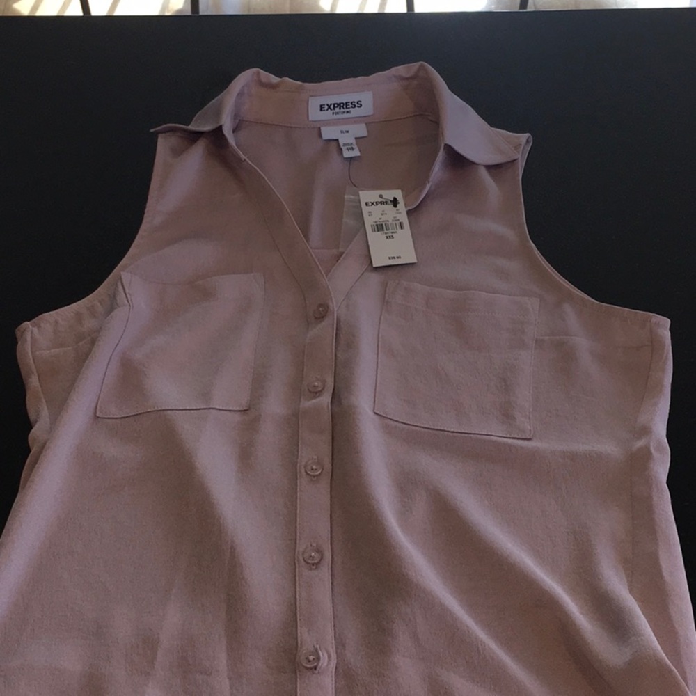 Express sleeveless slim portofino rose Xxs NWT